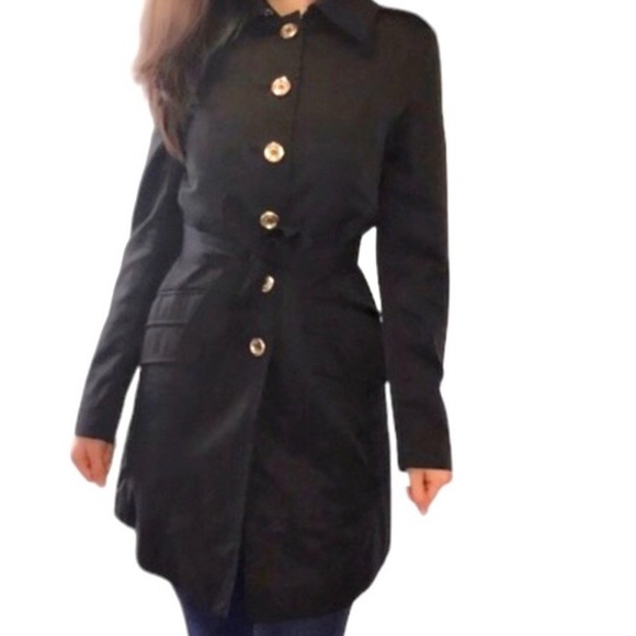 Pelle Studio Jackets & Blazers - Women’s Black Belted Trench Coat Size Small